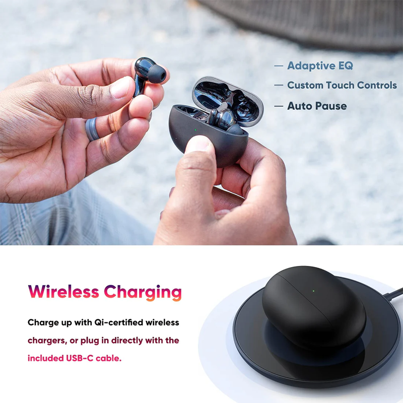 Wyze Buds Pro - Draadloze oordopjes - Noise Cancelling - Zweetbestendig - Zwart - Inclusief draadloze charging case